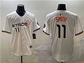 Men's Houston Astros #11 Cam Smith White 2025 City Connect Limited Stitched Jersey,baseball caps,new era cap wholesale,wholesale hats
